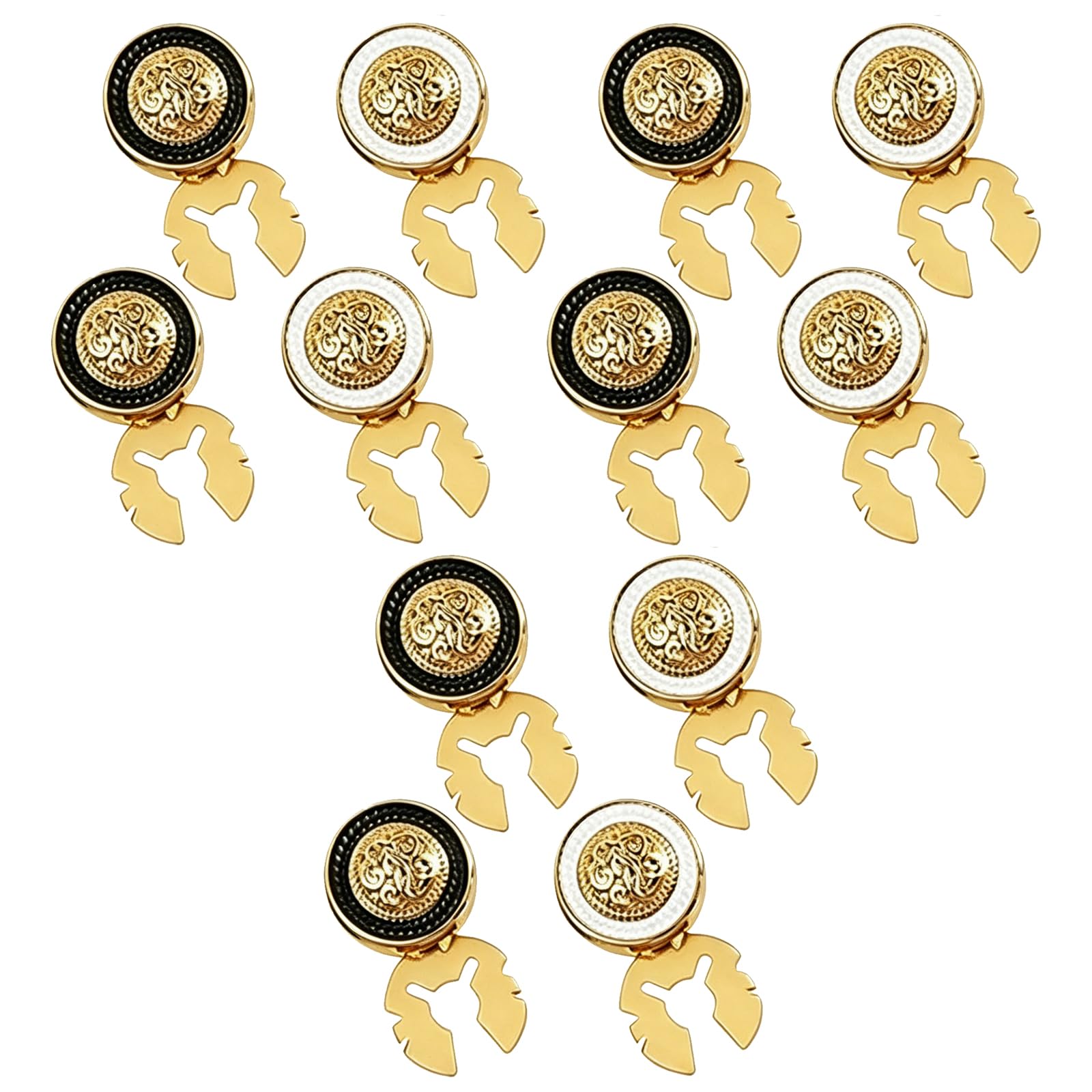 Buttons Cufflinks for Men Formal, Button Covers for Business Wear and Wedding Occasions, 12 Pieces Clip On Shirt Buttons for Men, Office Commuting and Style Enhancement Accessories-image-14