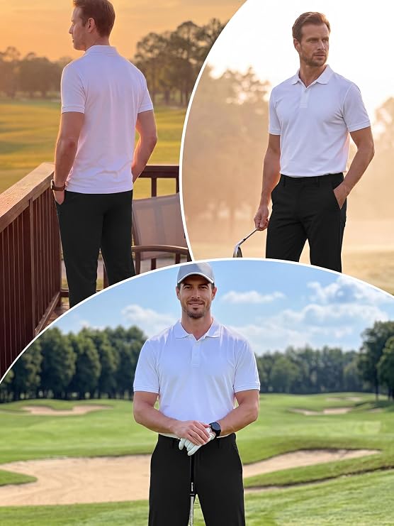 Men's Golf Pants, Lightweight Quick Dry Work Wear
