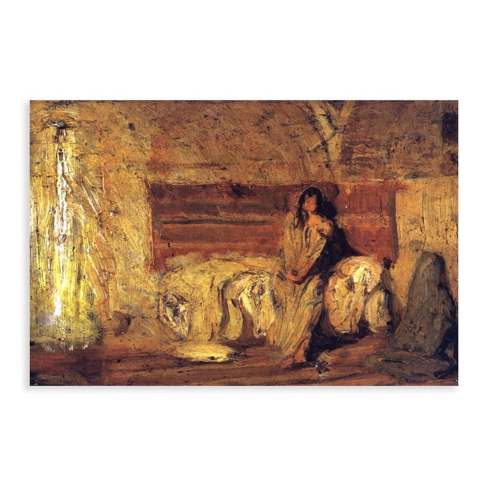 Impression sur toile Study for The Annunciation Tanner tableau mural 30x45 - 8