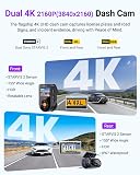 Vantrue S1 Pro Max 4K+4K(2160P+2160P) Dash Cam Front and Rear, Dual Dash Camera with Starvis2 HDR PlatePix Night Vision, 5GHz WiFi, GPS, 24 Hours Parking Mode, Voice Control, Dashcam Support 1TB - 2