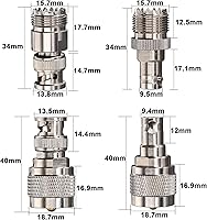 Vista 7 de onelinkmore Pro Series - Juego de adaptadores BNC a UHF de 4 piezas (PL259 SO239 a BNC macho/hembra) – Conectores coaxiales de RF aislados con PTFE