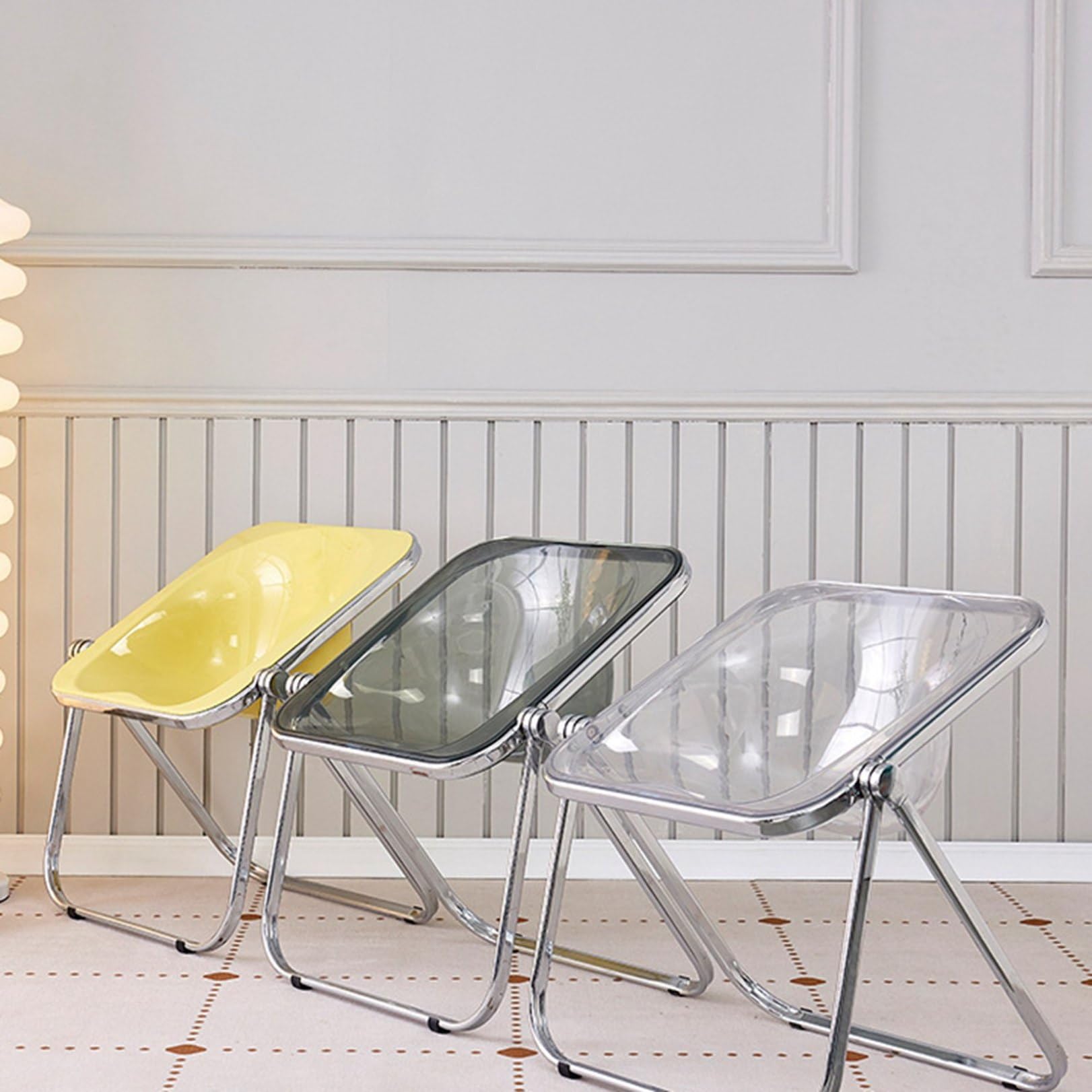 Amazon.co.jp: クリアチェア 折りたたみ椅子 透明イス アクリル