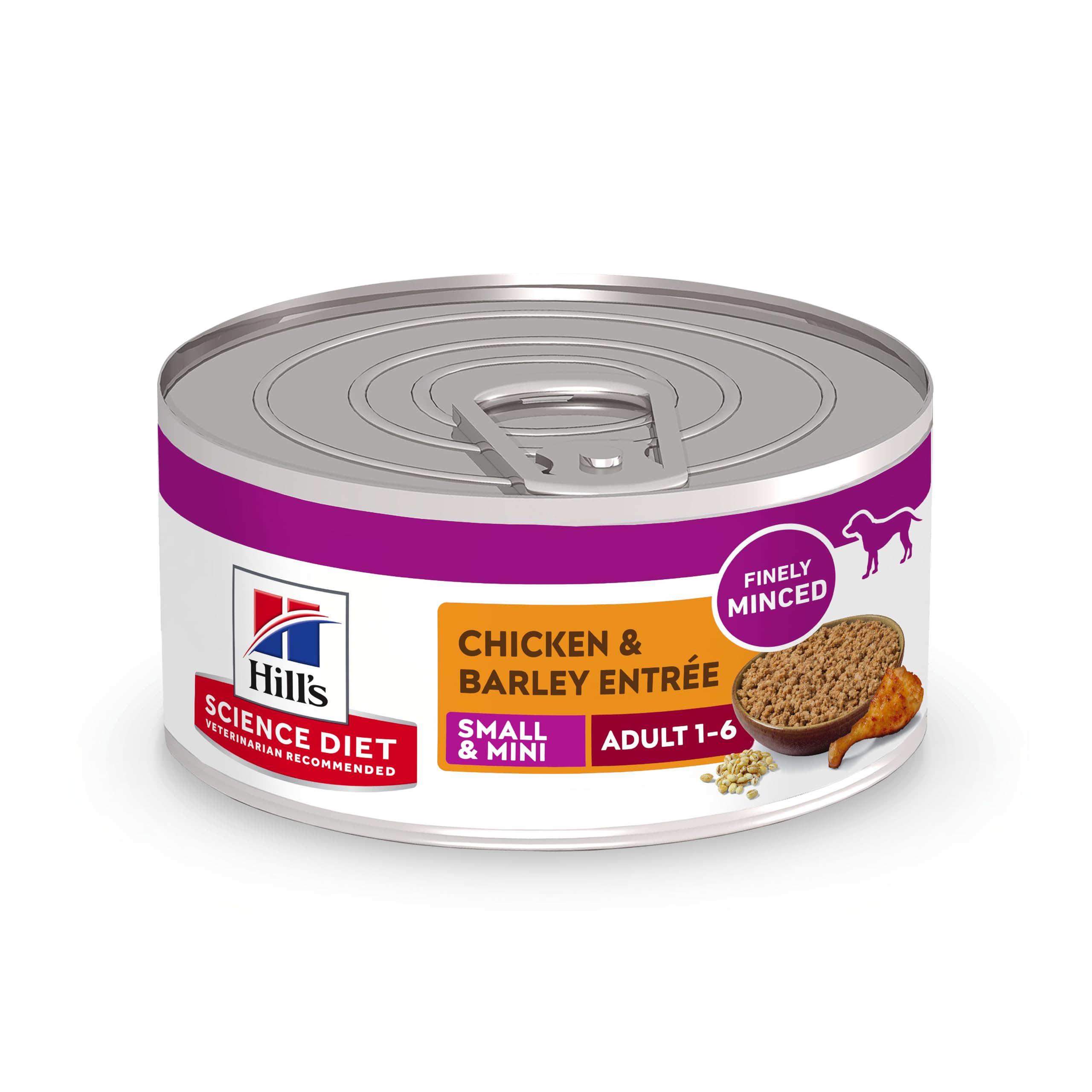 Adult 1-6 Small & Mini Breed Premium Nutrition Wet Dog Food, Chicken & Barley, 5.8 oz. Cans, 24-Pack