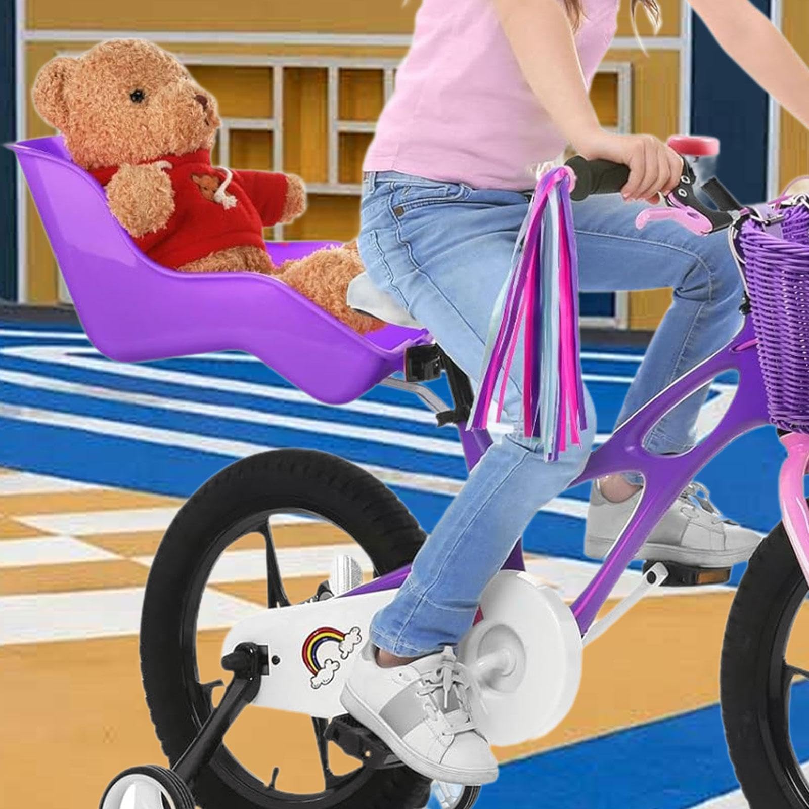 Teddy Bear American Girl Bike Seat For Dolls Baby Doll Bike Seat