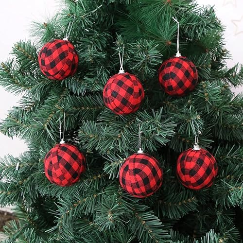 Miniatura 10 de Juego de 30 adornos de bola de Navidad inastillables para colgar en el árbol, bolas rojas y doradas, adornos de árbol de Navidad para festividades,