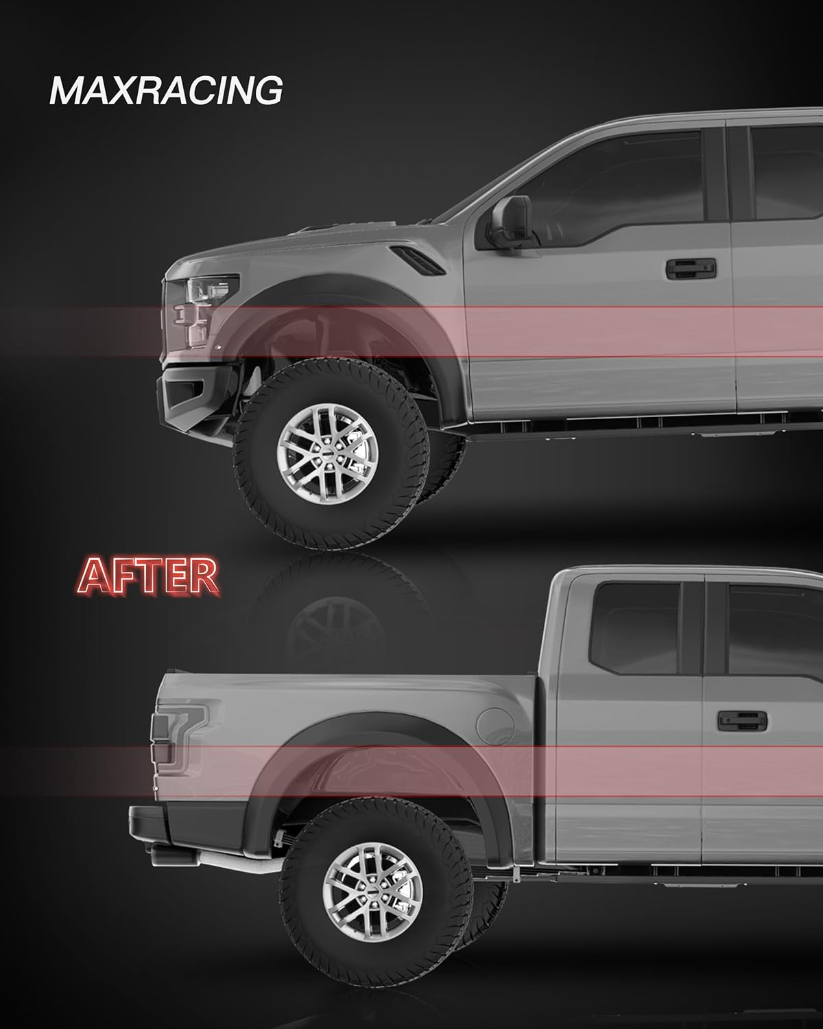 Maxracing 3" Front + 2" Rear Leveling Lift Kit Compatible with 2007-2020 Chevy Tahoe / 2007-2020 Chevy Suburban 1500/2007-2013 Chevy Avalanche 1500/2007-2020 GMC Yukon 1500 4WD/2WD