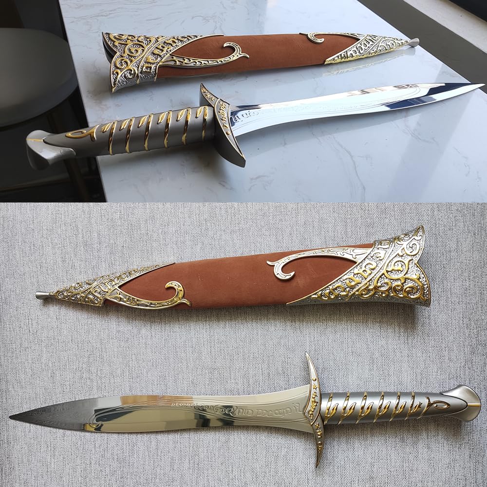 51 cm Edelstahl Elben Schwert für Cosplay, Kollektion-Gelb, kurze Version