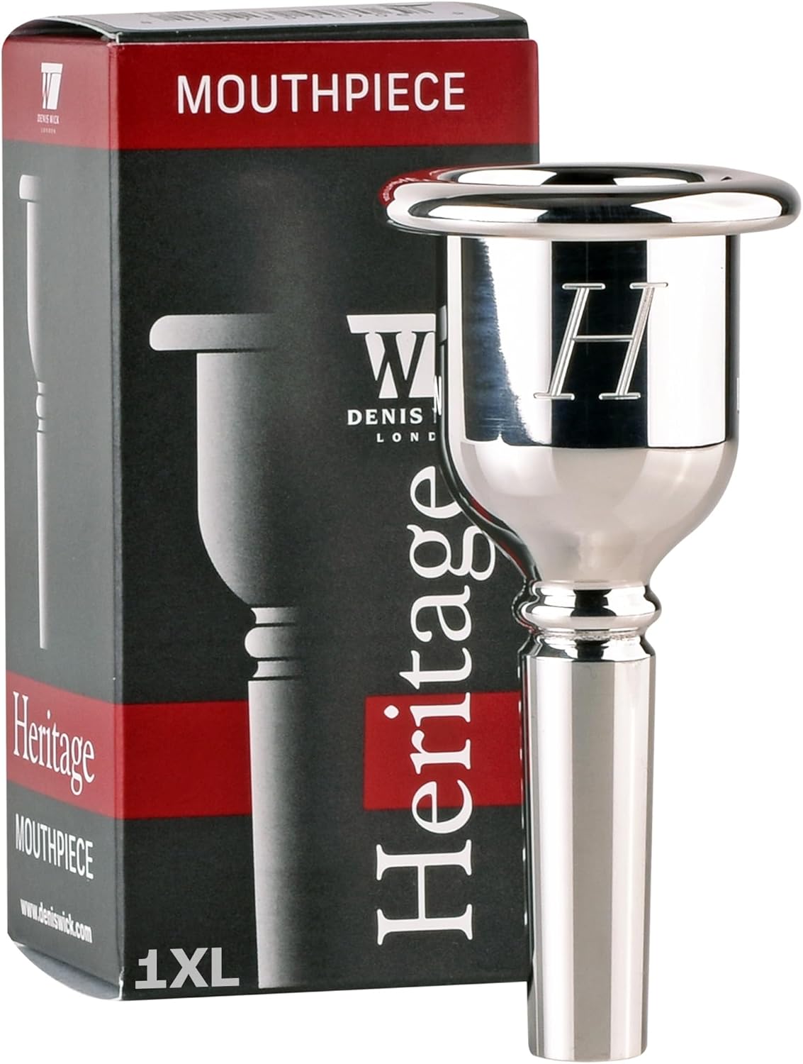 Denis Wick Heritage Tuba Mouthpiece Silver Plated, 2186-1XL - Open Backbore for Balanced Airflow & Tone - Large Shank Fitting Tuba Accessories for Easy Articulation 32.50 x 8.4 x 8.43mm
