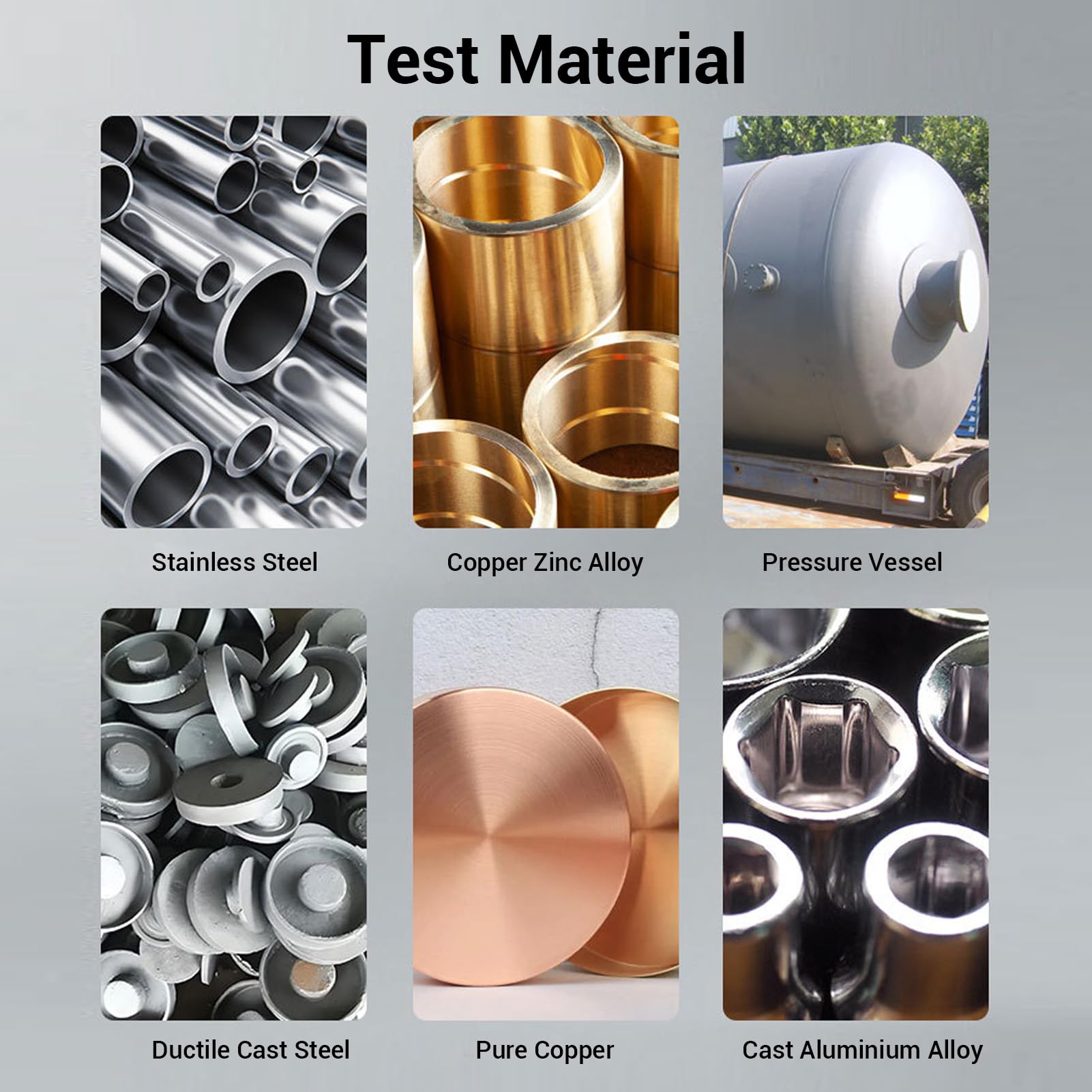 Metal Hardness Meter, Digital Hardness Gauge Automatic Calculation for Cast Steel Copper Brass (US Plug)