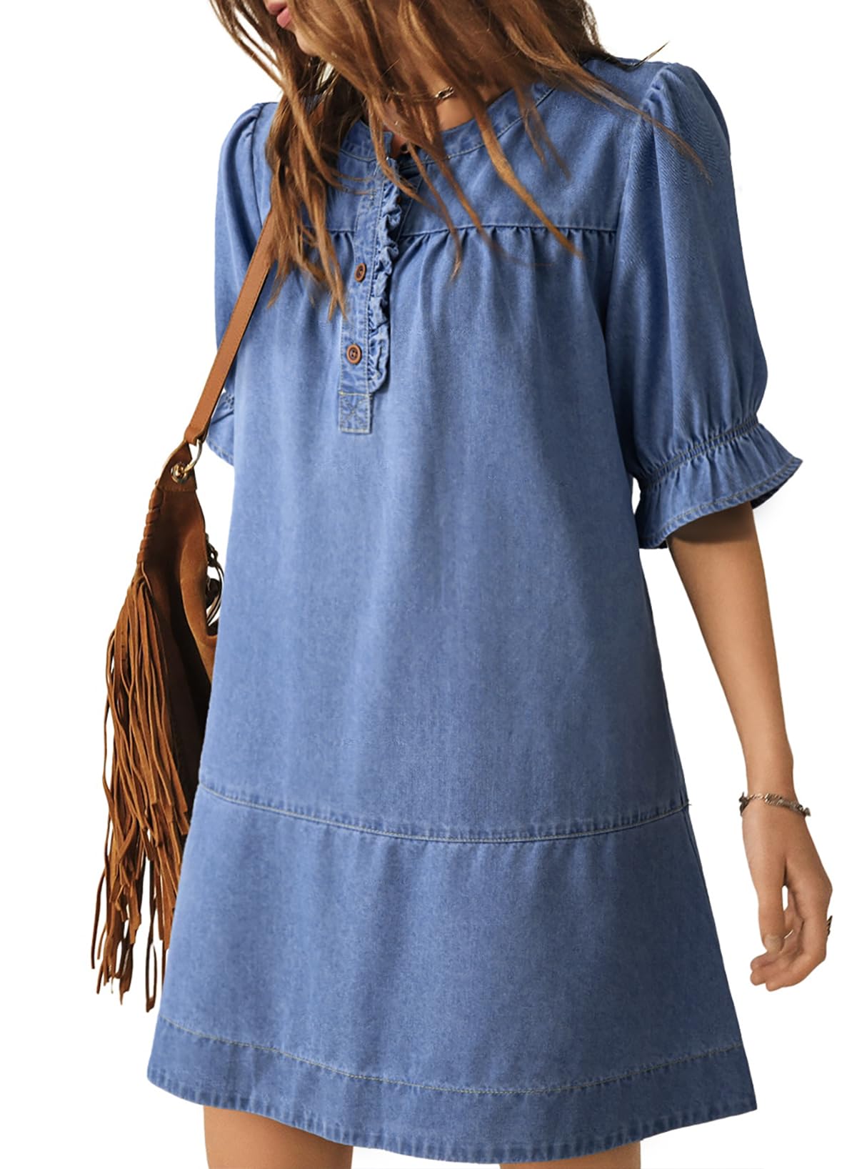 Dokotoo Womens Denim Dress 2026 Babydoll Jean Dress