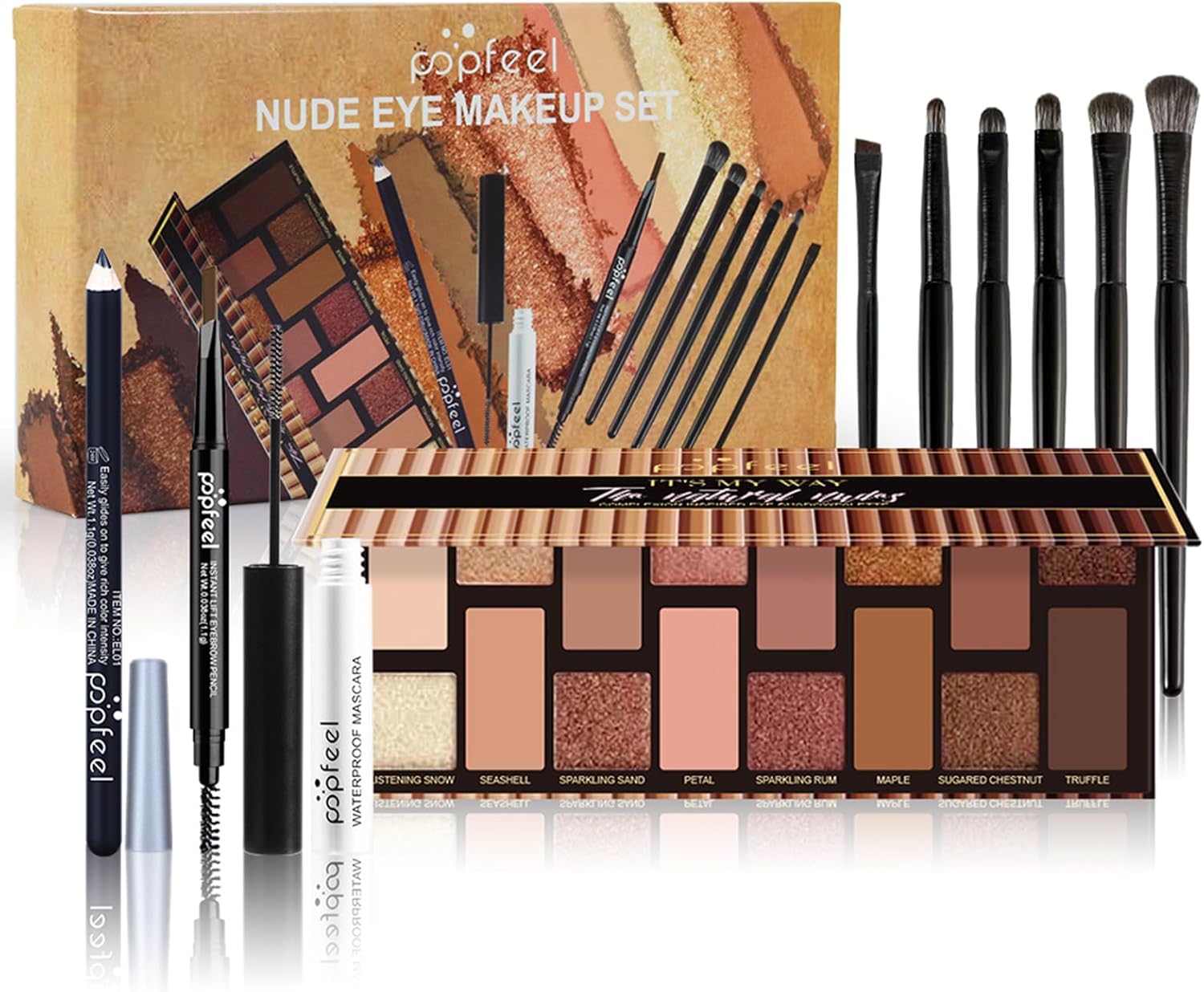 FantasyDay All-in-one Makeup Gift Sets | Full Make up Kit for Girls Women Xmas Essential Bundle Include Eyeshadow Palette Lipstick Blush Concealer Face Powder Eyeliner Lipgloss Mascara Eyebrow Pencil