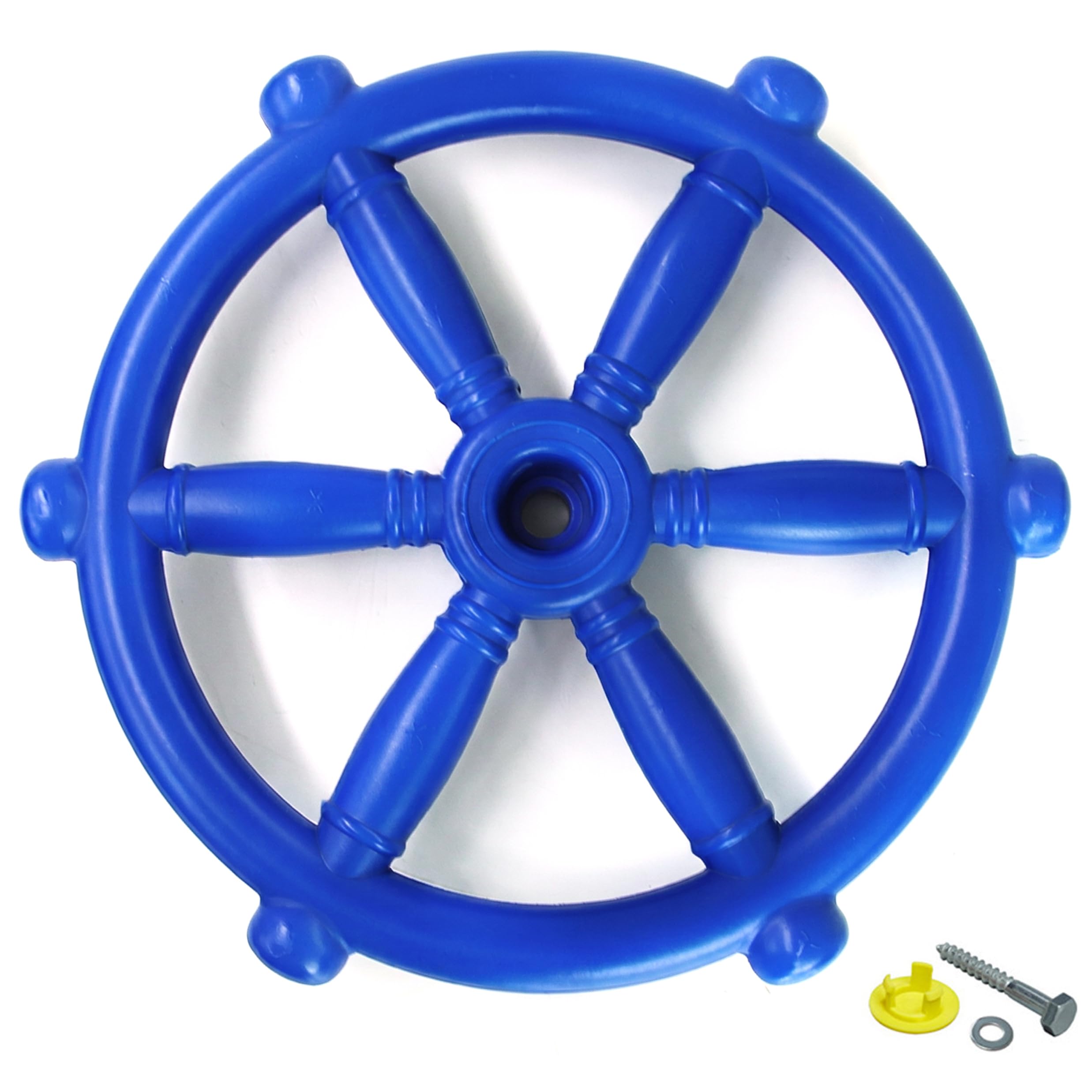 Xdyyjrasa Playground Steering Wheel - Swing Set Accessory for Kids Outdoor, Easy Install Plastic Steering Wheel Toy, Blue