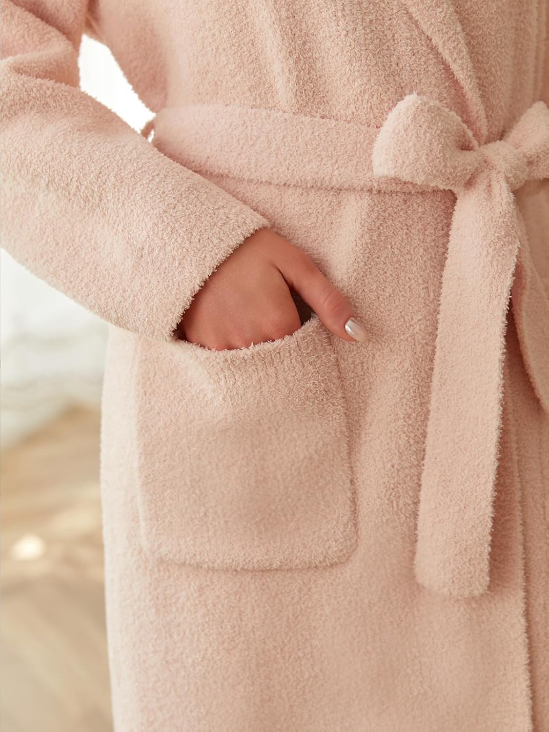 Snuggle Sac Ultra Soft Robes for Women with Pockets, Leopard Spa Robe Loungewear Towel Cozy Fluffy Bathrobe Gifts for Women - Image 3