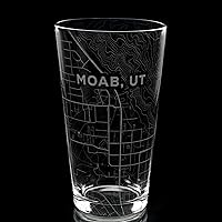 Vista 103 de ALBUQUERQUE NEW MEXICO Engraved City Street Map Beer Pint Glass Perfect Drinking Gift Idea & Unique Decor!