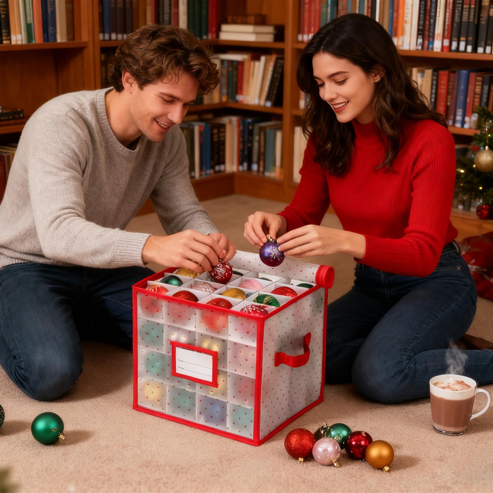 Générique Weihnachtsboxen | Faltbare Aufbewahrungsbox für Weihnachtskugeln | Aufbewahrungsbox | für Verpackung von Babioles, Schmuck, Süßigkeiten, Spielzeug und Zubehör