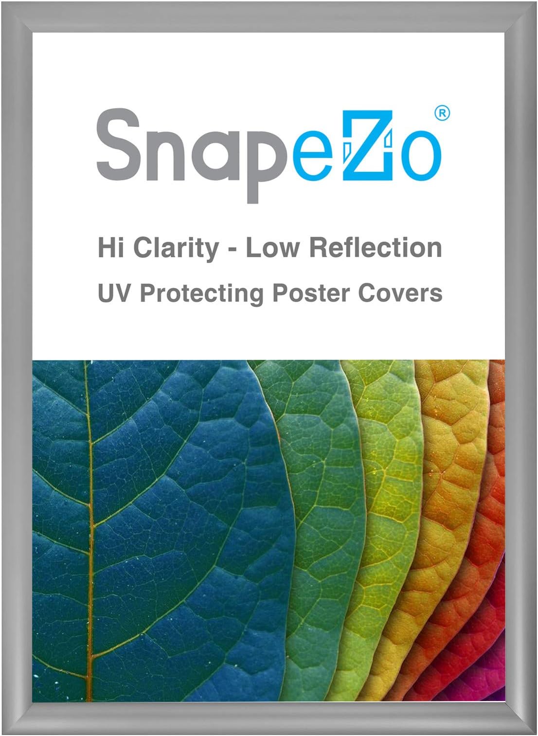 SnapeZo A2 (16.5 x 23.4 inches) Silver Poster Frame, Front-Loading, Wall Mount, Aluminum 1.2" Profile, Premium Series