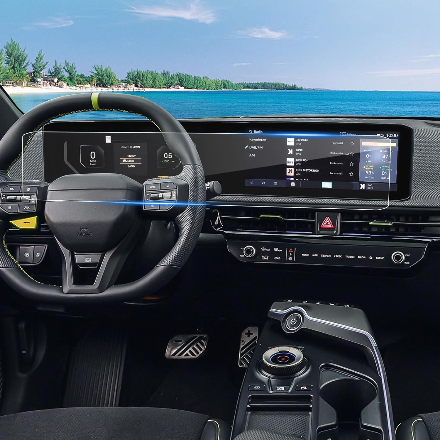 (2pcs) 2025 2026 EV6 Screen Protector for Kia EV6 (Dual 12.3-inch) (Light/Light Long Range/Wind/GT-Line/GT), 2026 2025 EV6 Accessories Protective Film Touch Sensitive Ultra HD (EV6 - Dual 12.3In) 2026+