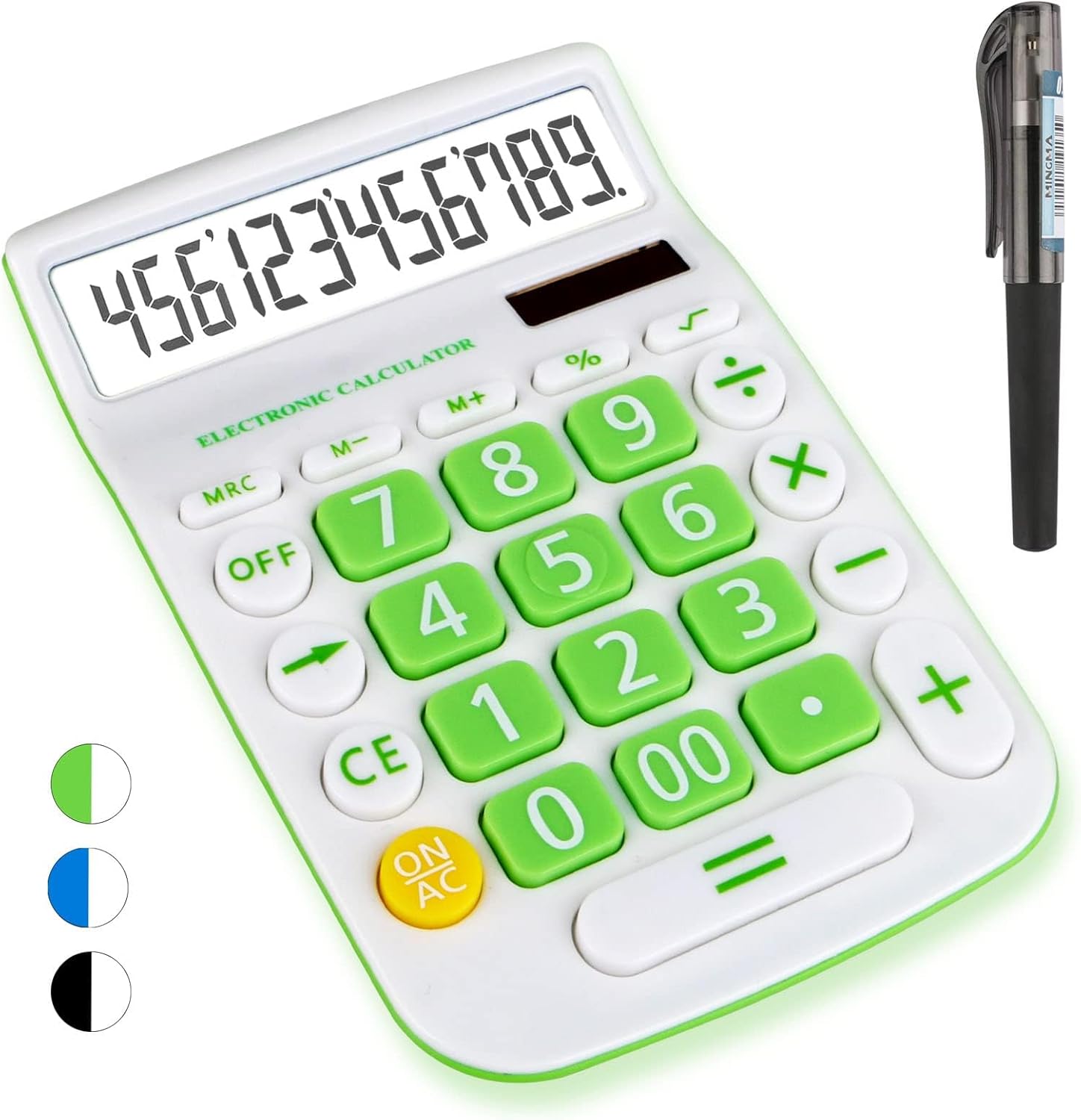 Calculators Desktop, Two Way Power Battery and Solar Desk Calculator