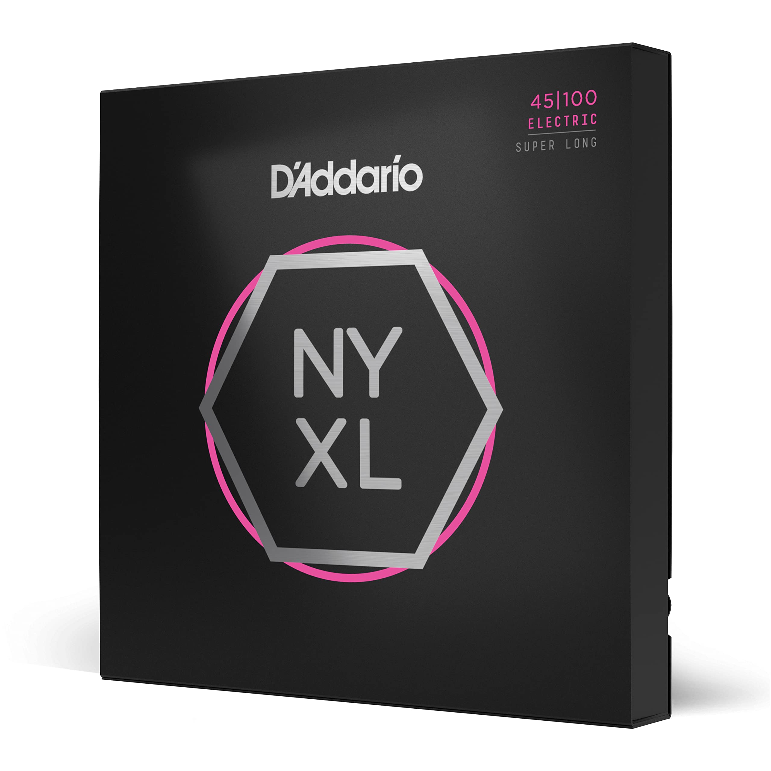 D'Addario NYXL45100SL struny basowe NYXL, niezrównana wytrzymałość, stabilność stroju, poprawiona reaktywność, do 4-strunowych gitar basowych, 45-100 naciąg standardowy lekki, długa menzura