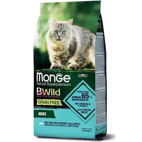 Monge BWild - Comida Seca para Gatos (alimento seco para Gatos sin Cereales, Comida Seca para Gatos…