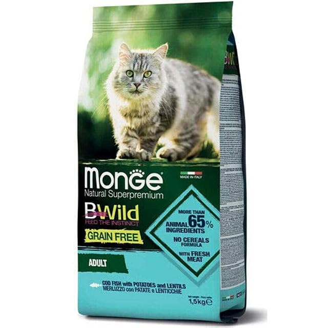 Monge BWild - Comida Seca para Gatos (alimento seco para Gatos sin Cereales, Comida Seca para Gatos…