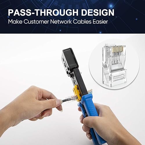 Miniatura 4 de CableCreation Conectores de paso RJ45 Cat6, paquete de 100 conectores modulares chapados en oro Cat6Cat5e sin blindaje para cable Ethernet UTP