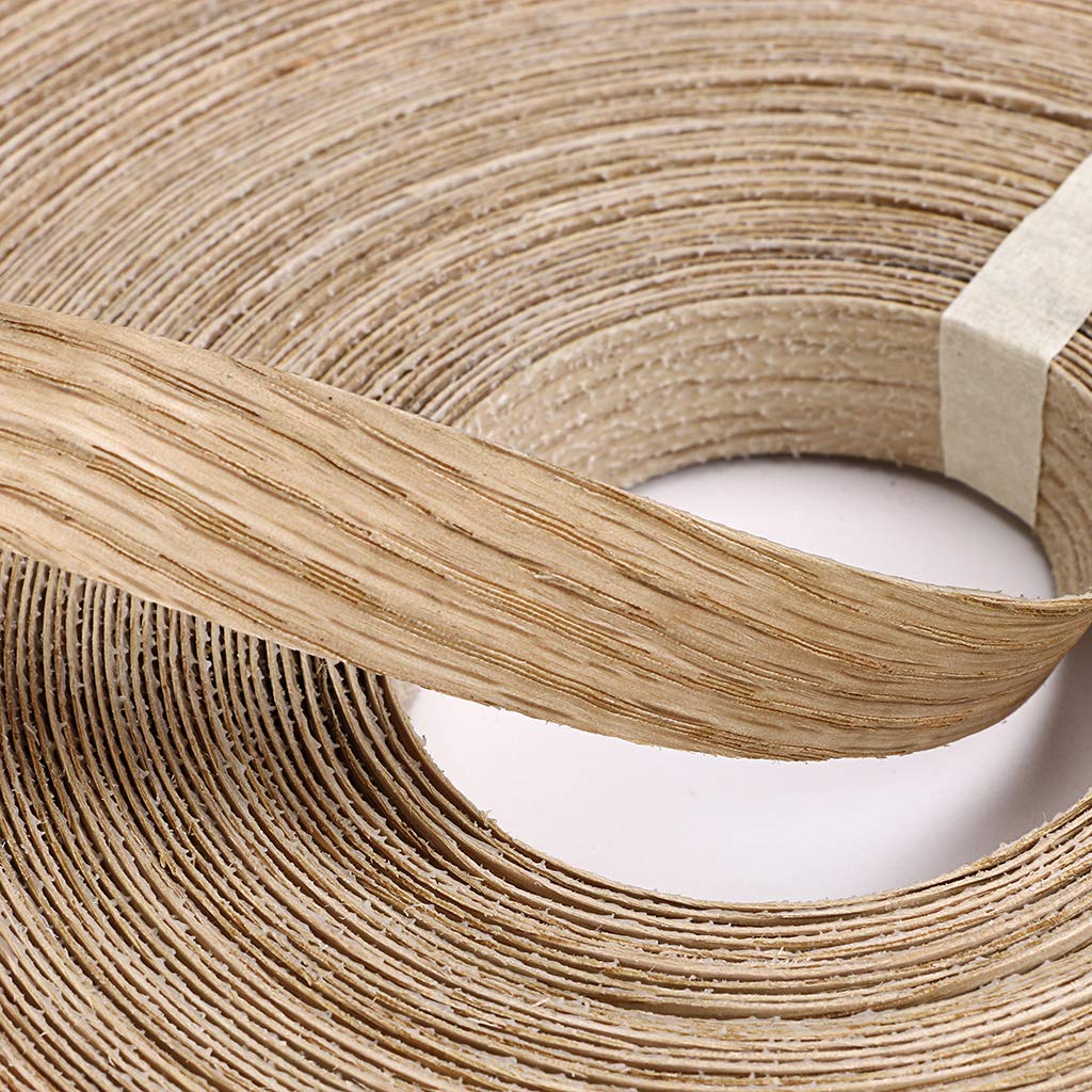 Skelang Impiallacciatura Legno, Legno impiallacciato, Striscia di canto termoadesiva in melammina, 19 mm× 15 m per mensola, armadio, telaio della porta (rovere rosso)
