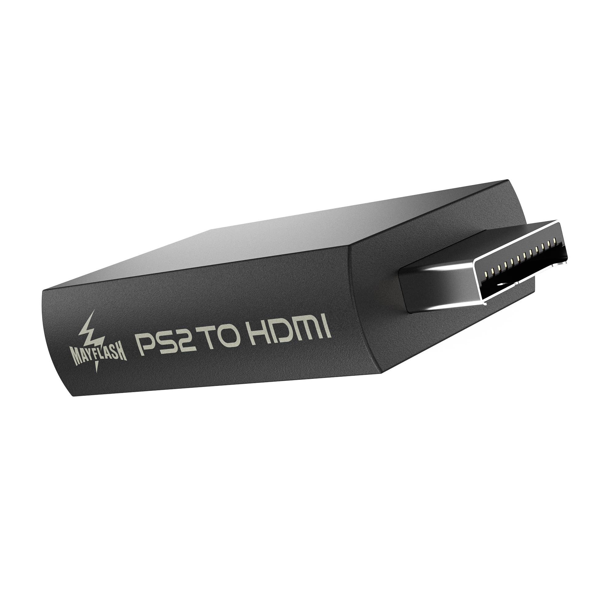 May Flash Adattatore convertitore da PS2 a HDMI, convertitore video con uscita audio da 3,5 mm per HDTV e monitor HDMI, compatibile con tutte le modalità di visualizzazione PS2