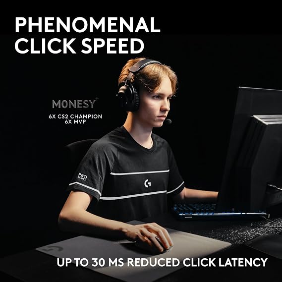 Logitech G PRO X2 SUPERSTRIKE Wireless Gaming Mouse: Customizable Rapid Trigger Magnetic Analog Switches, Adjustable Click Haptics, 61g Ultra Lightweight, USB-C,lt;8K Polling, for PC/Mac - Black/White