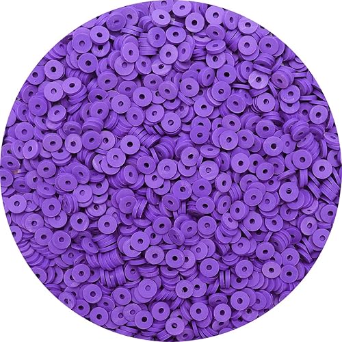 IOOLEEM Más de 5000 cuentas de arcilla polimérica de 48 rejillas para hacer pulseras kit de fabricación de joyas cuentas redondas planas de arcilla