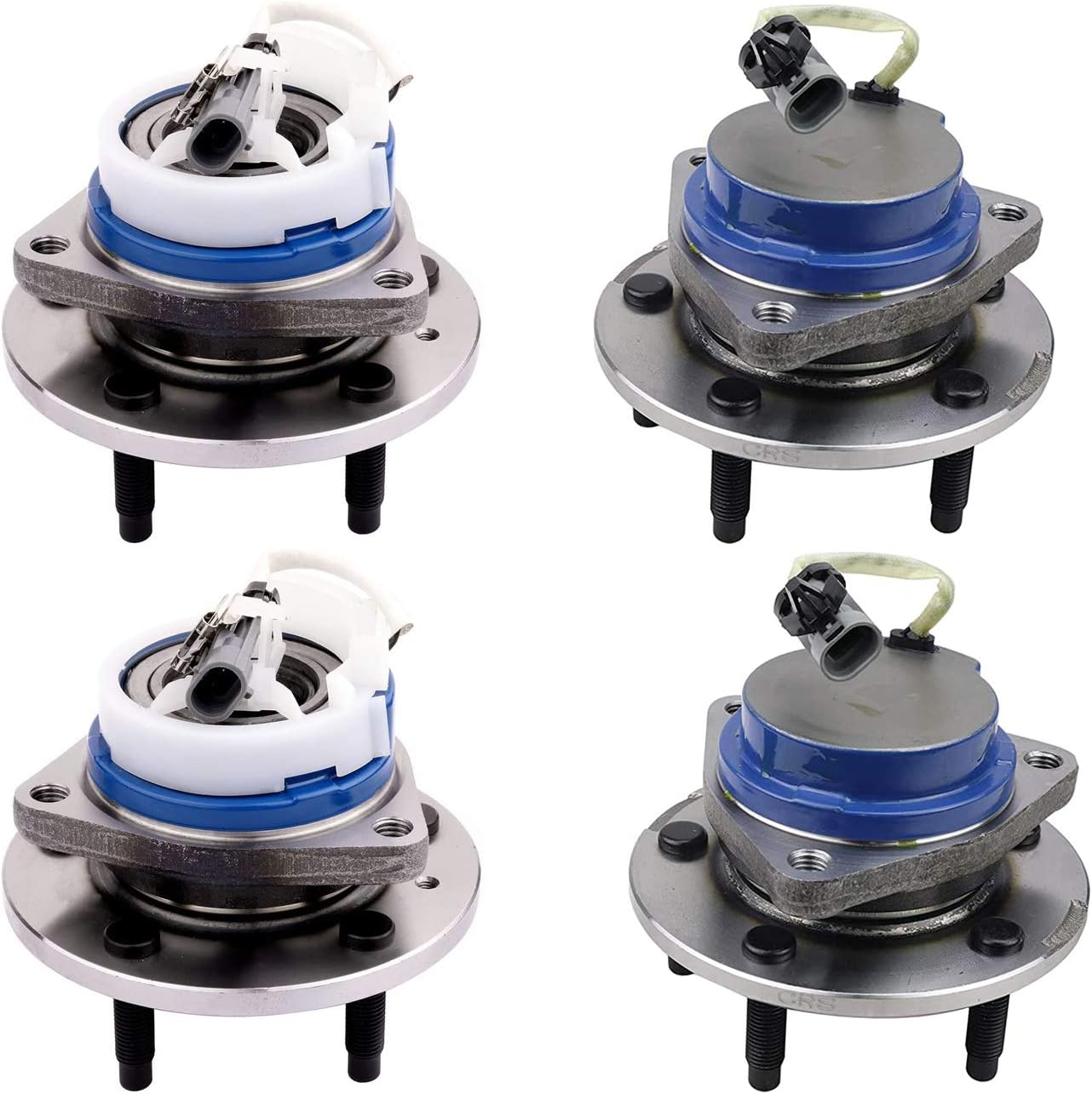 4PC Front and Rear Wheel Bearing and Hub Assemblies 5 Lug for 2003-2007 Cadillac CTS Base Model for 2005-2011 STS RWD