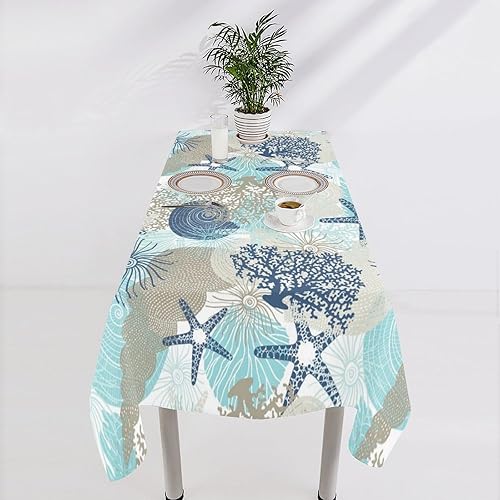 Miniatura 1051 de Mantel floral hippie, diseño retro de los años 70, naranja, rosa, azul, floral, bohemio, estampado estético de margaritas, para fiesta, picnic