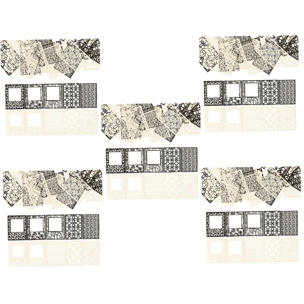 HOMSFOU 5 Set Decorativa per Scrapbooking Materiali Creativi per DIY per Decorazioni Fai da Te 40 Fogli*5