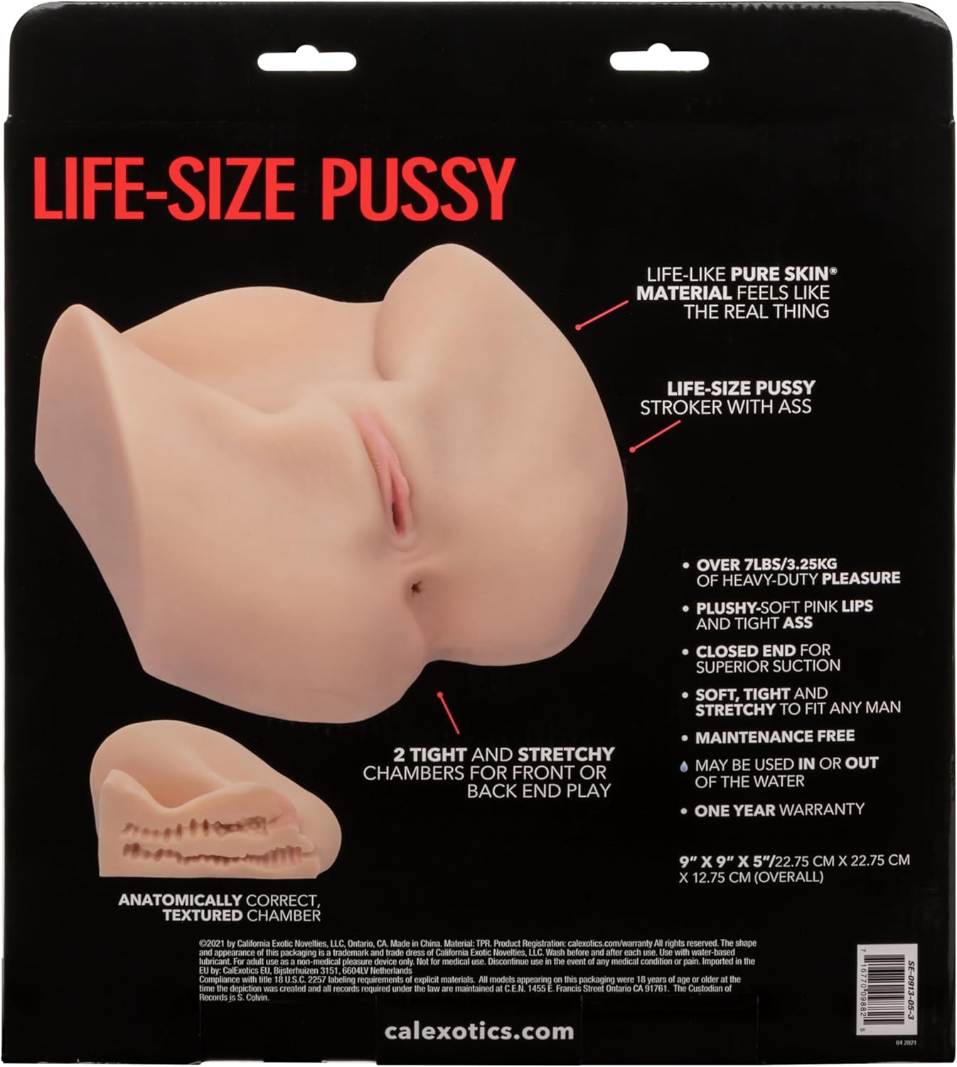 CalExotics Stroke It Life-Size Pussy - Ivory