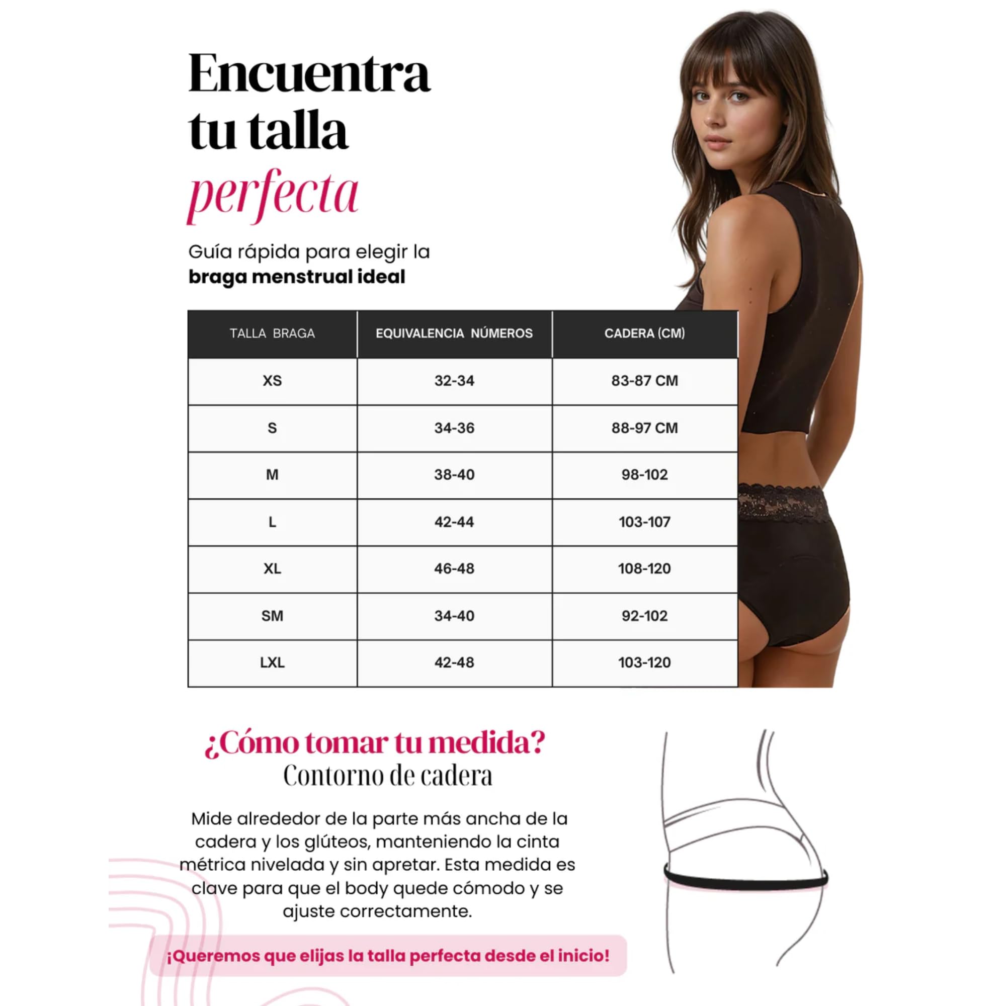 ANAISSA Pack 4 Bragas Menstruales Invisibles Berta para Flujo Moderado e Incontinencia - Absorción Ligera a Moderada - Ultra Finas, Sin Costuras, Reutilizables y Ecológicas