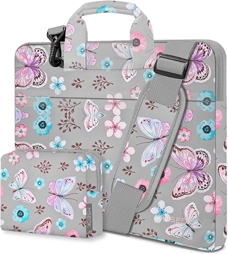 Miniatura 22 de Hseok Bolsa de hombro delgada para laptop de 13-14 pulgadas con funda pequeña compatible con MacBook Pro de 14 pulgadas M4/M3/M2/M1 2025-2021, Mac