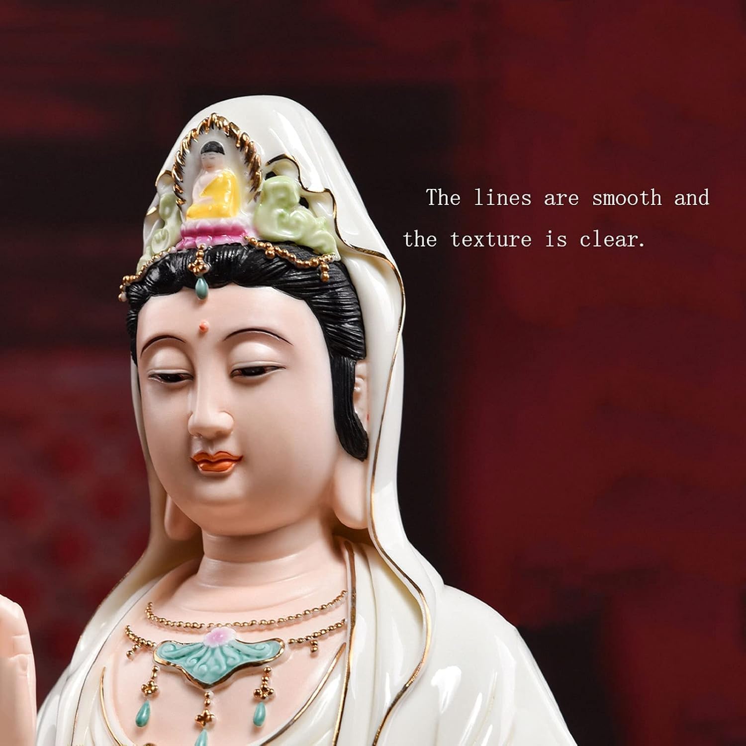 Estatua de cerámica de Buda Guanyin para decoración Zen, estatuilla de Buda, Escultura de Regalos de felicitación de inauguración de la casa