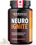 Nootropic Brain Boost Supplement for Focus, Energy, Memory & Clarity | Mental Performance Nootropic Complex with Bacopa, Ginkgo Biloba, St. John's Wort, Huperzine & More | Made in Canada | 60 Ct.