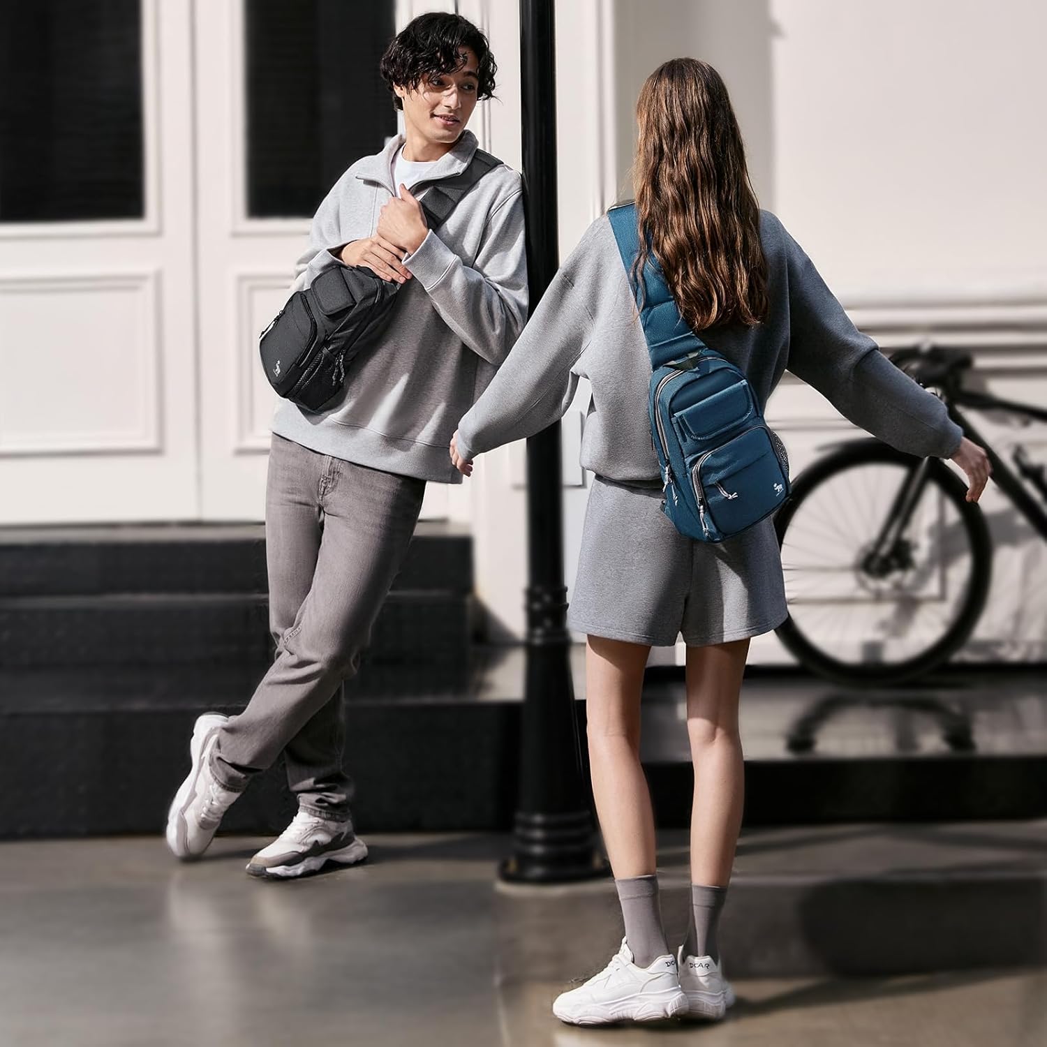 OIWAS Sling Bag Crossbody Backpack for Men, One Strap Backpack Hiking Daypack Chest Bag for Women - Image 2