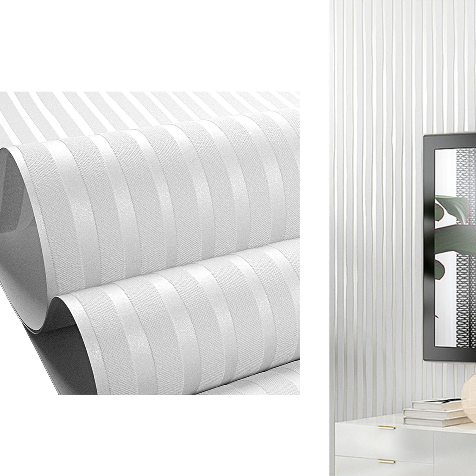 Papier peint rayé non tissé moderne à carreaux pour meubles et salon