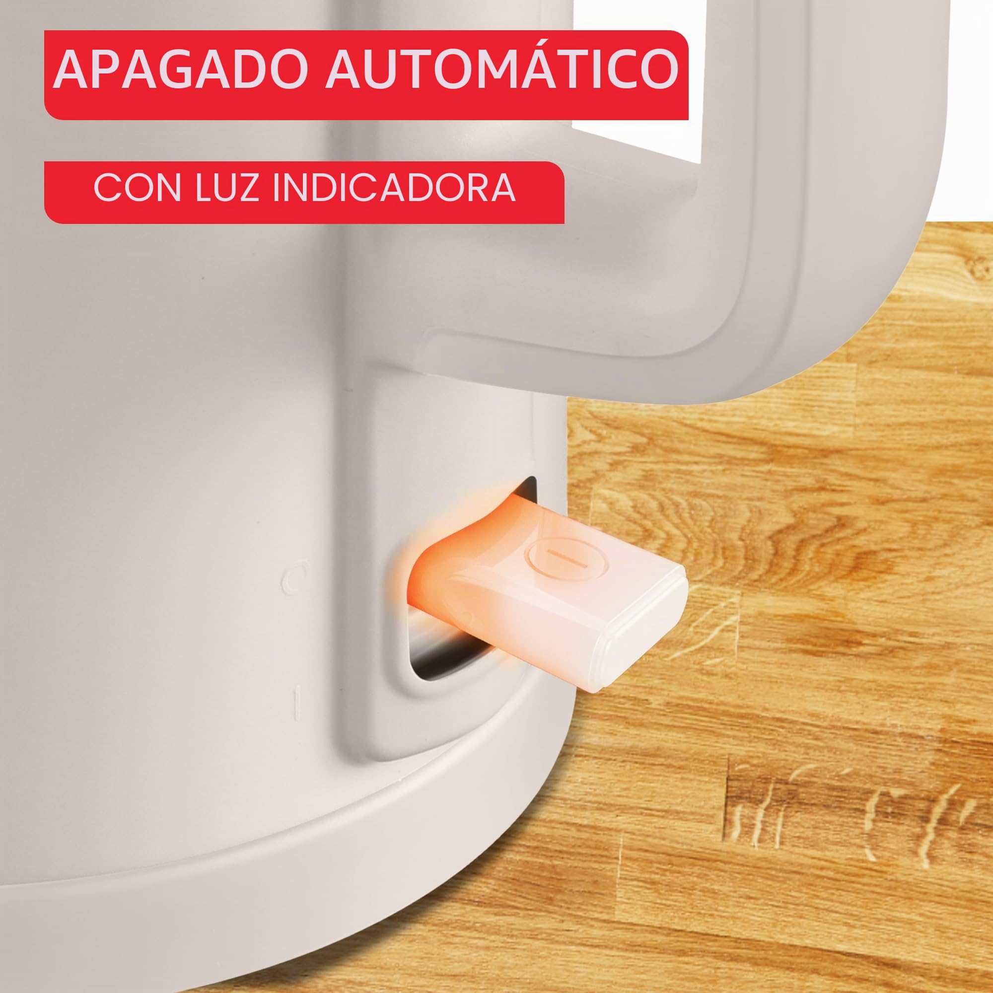 Hervidor eléctrico Tefal Thermo Protect, Safe to Touch, 1500W, Gris claro e interior inox, KO140BE0