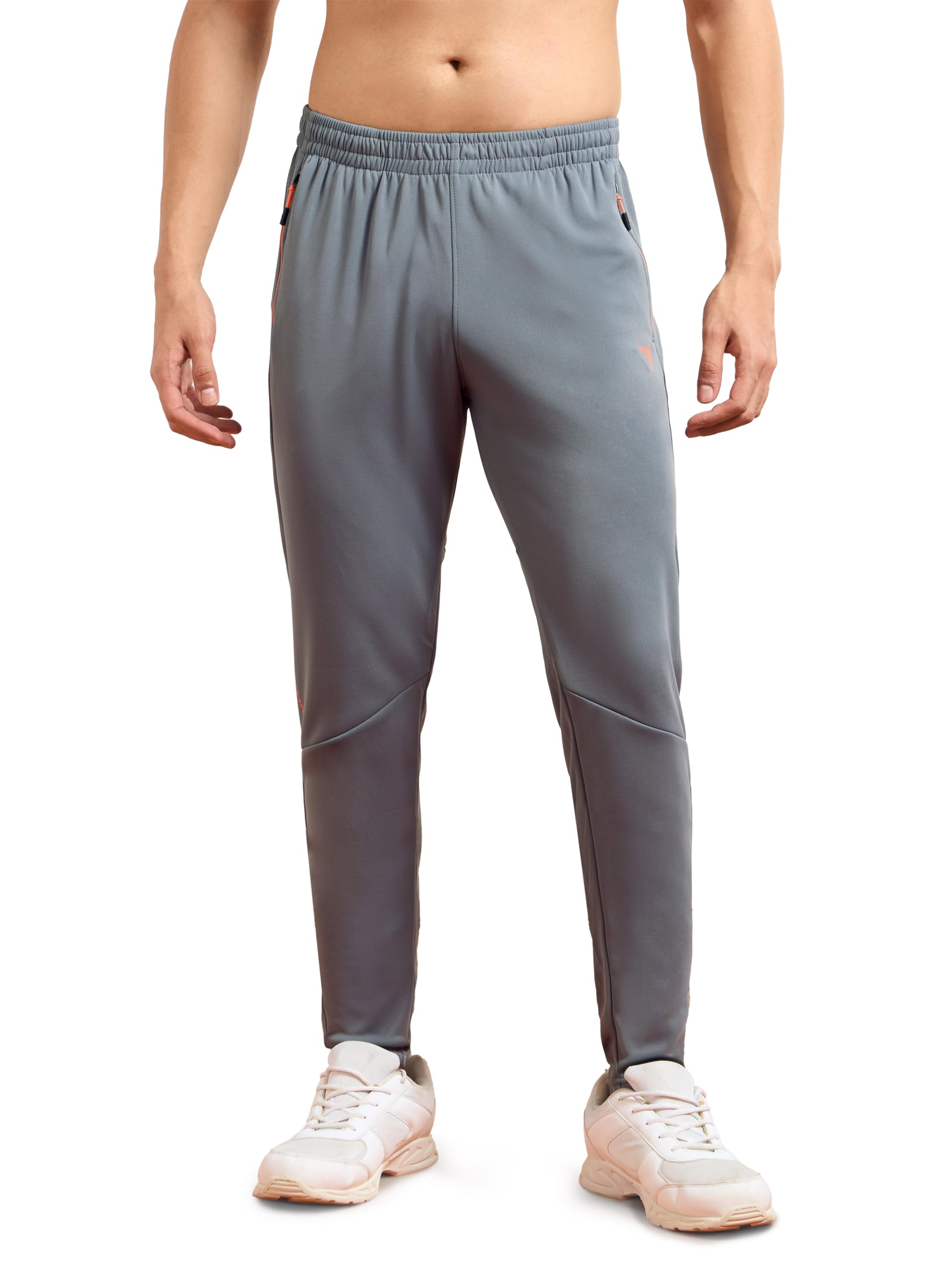 TECHNOSPORT Mens Polyester Slim Fit Activewear Track Pant with SPF50+ for Running, Workout Wear Antimicrobial & Quick Dry