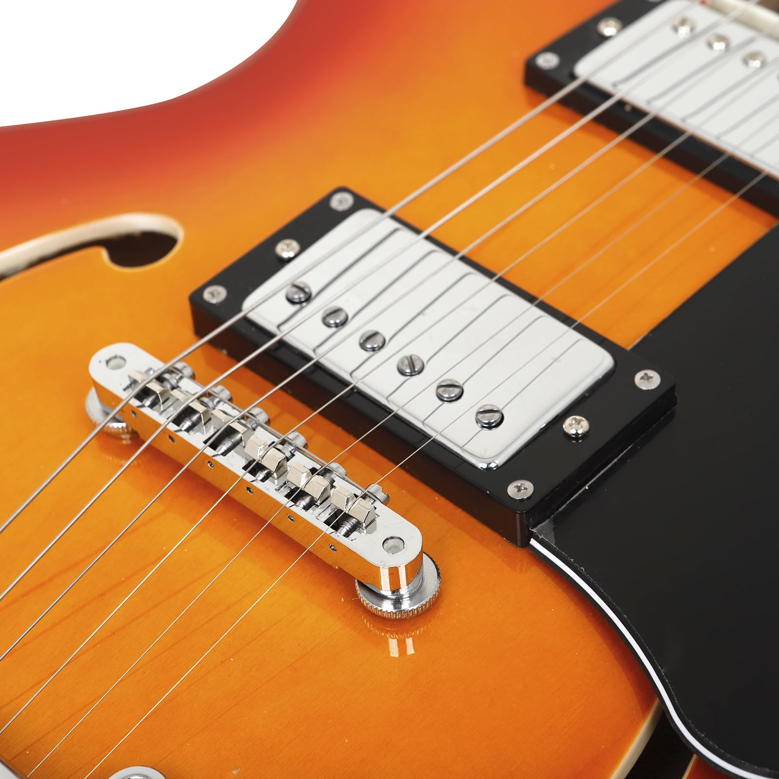 Jazz Electric Guitar Hydrocotyledon Double F-hole Guitar