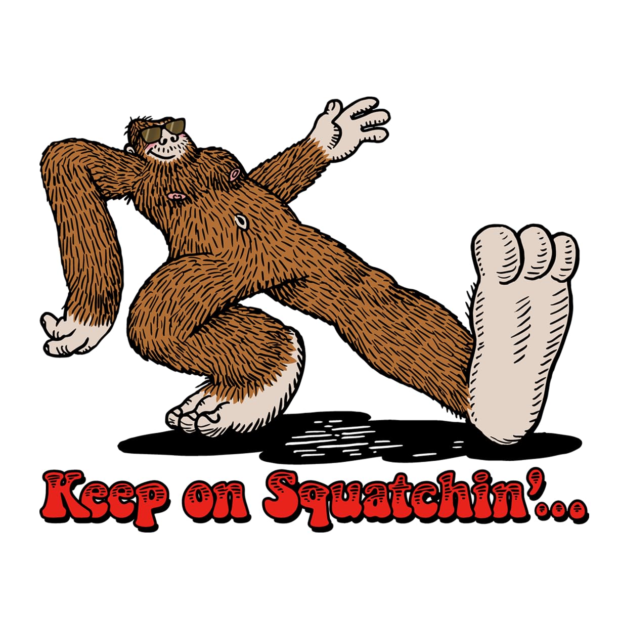 SQUATCH METALWORKS Vinyl Sticker - Sasquatch Decal - Bigfoot Bumper Sticker (Keep on Squatchin')