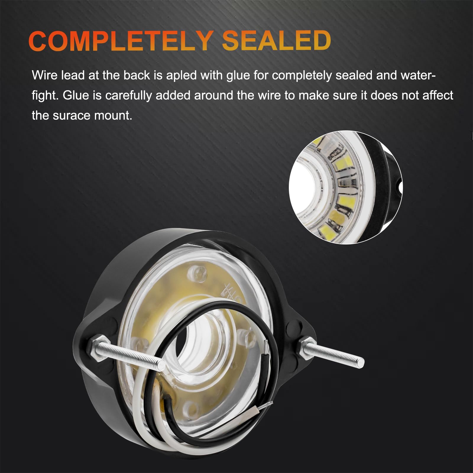Amazon.co.jp: X-STYLE サイドマーカー LED 12V 24V 白 マーカーランプ