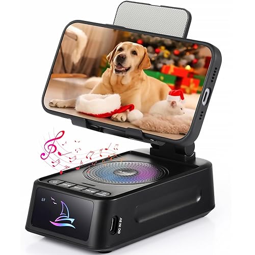 Gifts for Men Women, Cell Phone Stand with Bluetooth Speaker