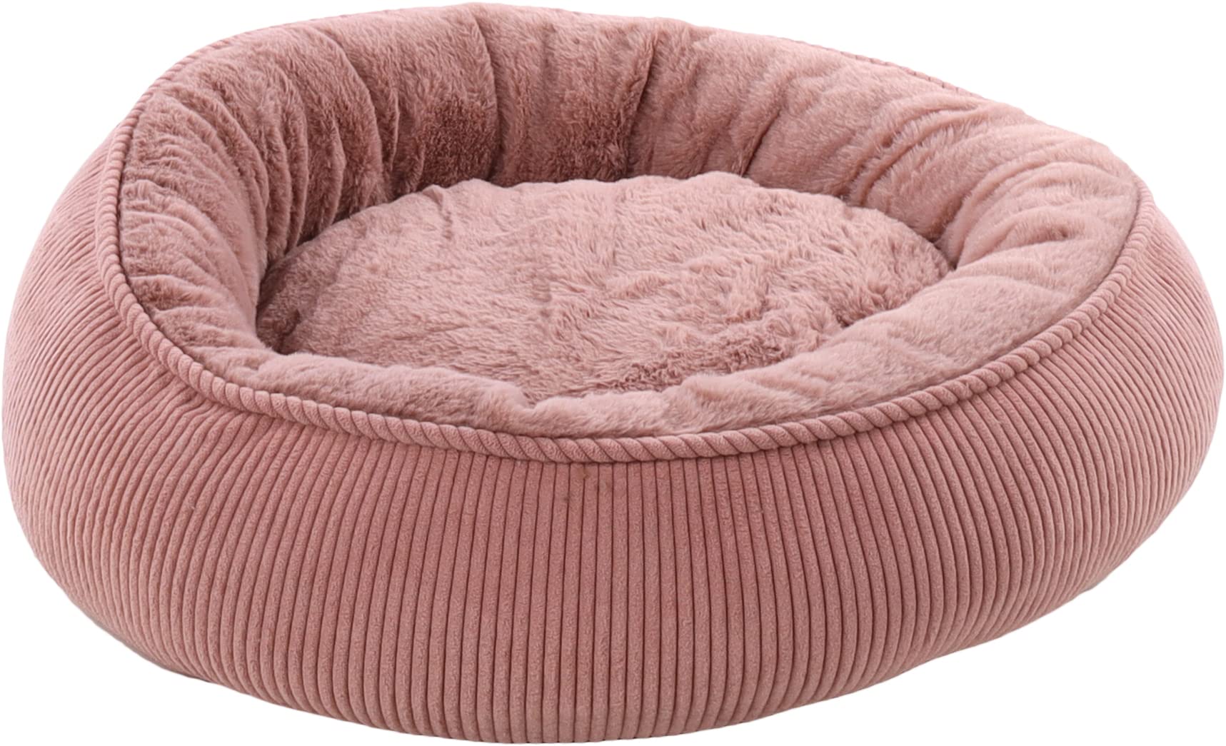 Flamingo Korb Colette RUND + Reissverschluss Altrosa 46x46x17CM