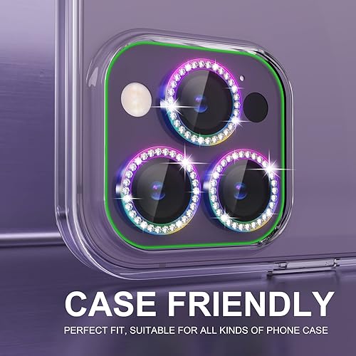 Miniatura 453 de Choiche Protector de lente de cámara compatible con iPhone 14 Pro/iPhone 14 Pro Max, protector de pantalla de vidrio templado 9H, accesorios