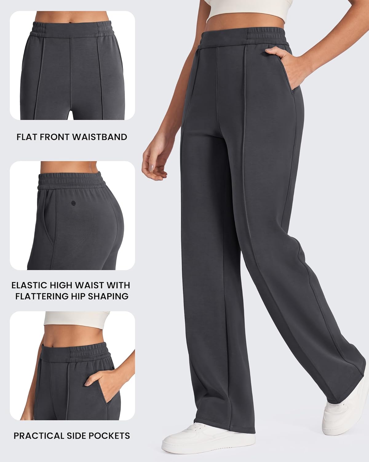 G4Free Smoofit Modal Soft Women Wide Leg Sweatpants Yoga Pants Casual Lounge Trousers Short/Petite/Regular/Tall/Extra Tall