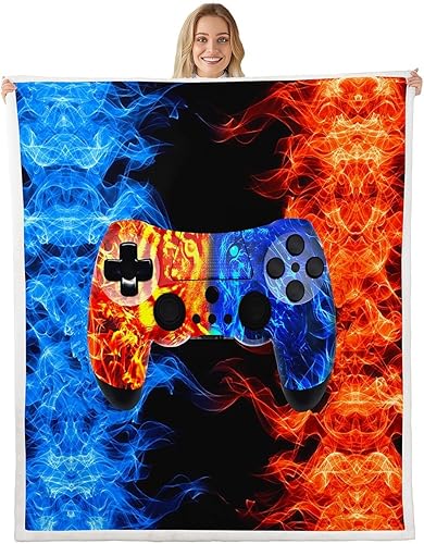 Miniatura 20 de Erosebridal Manta de felpa de girasol, manta de vellón floral de flores amarillas, manta de notas musicales para niños y adultos, manta